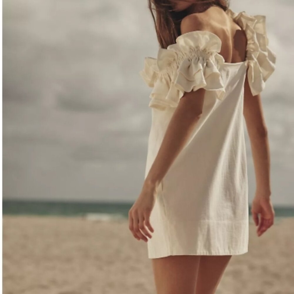 NWOT Free People Beach Josie Mini Dress IN BLUE SIZE SMALL